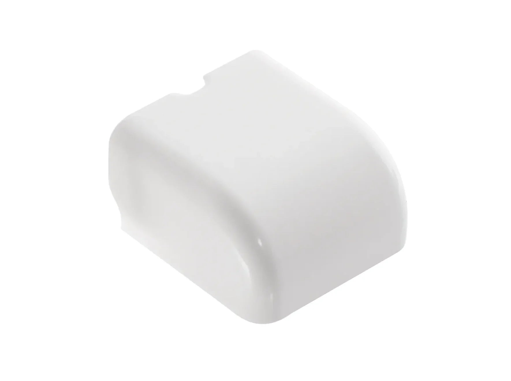 Embout de finition blanc pour rail double à rideaux D200, finition esthétique et soignée