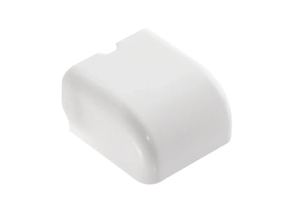 Embout de finition blanc pour rail double à rideaux D200, finition esthétique et soignée