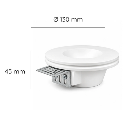 Spot Invisible Plâtre Ø130mm - H:45mm (avec Douille)