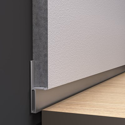 Profilé aluminium anodisé argent 2 m pour joints creux
