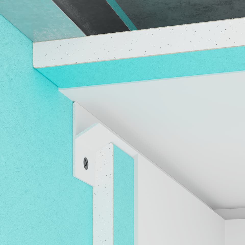 Profilé joint creux blanc pour cloison en plaque de plâtre, fixation murale en angle, 10 mm