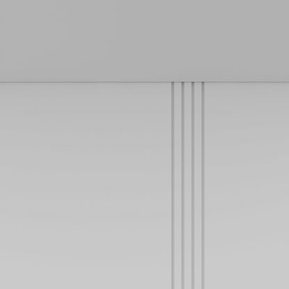 Profilé LED encastré 13 mm créant un effet décoratif minimaliste sur mur blanc