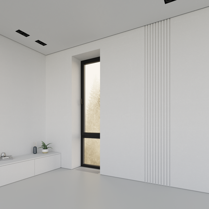 Application murale du profilé LED encastré P12 aluminium, création de lignes lumineuses modernes pour décoration intérieure