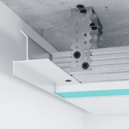 Profilé joint creux plafond alu 66,6 x 66,1 mm – installation en angle plafond pour design épuré