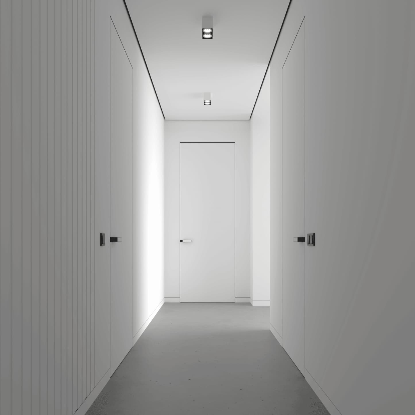Effet lumineux moderne d’un profilé LED joint creux au plafond, éclairage indirect