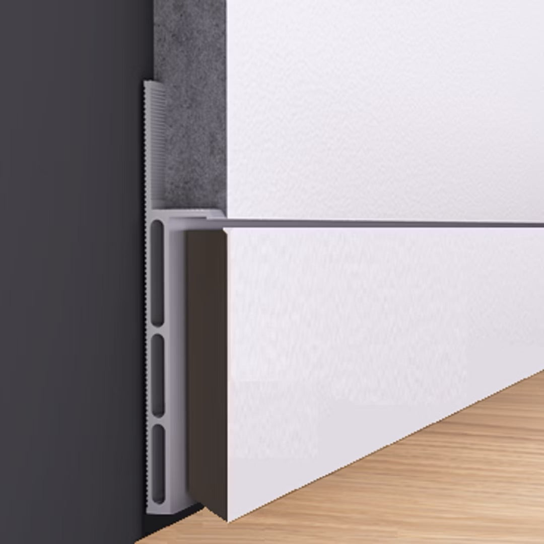 Photo de profilé en aluminium pour plinthe invisible en bois - modèle FL60