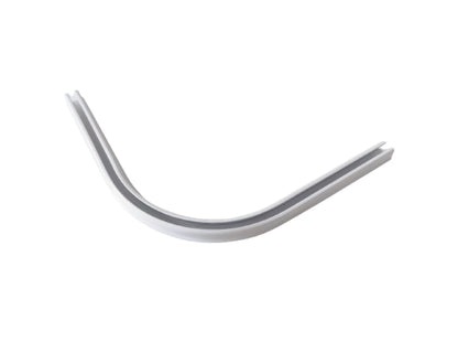 Vue  rail à rideaux courbé aluminium 90° 