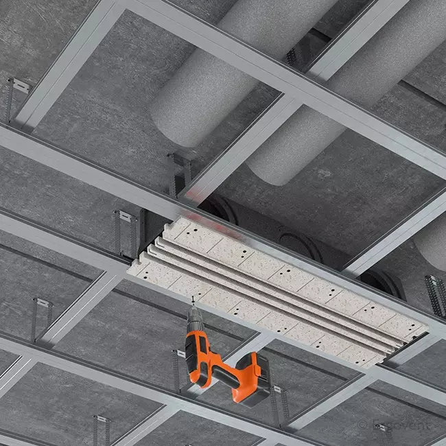 Diffuseur climatisation invisible ERGOVENT LINEO PRO CONDI 1000 mm – 3 fentes plafond placo