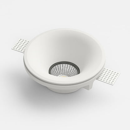 Spot invisible en plâtre Ø140 mm hauteur 55 mm compatible ampoule GU10, luminaire encastré discret pour plafond design moderne.