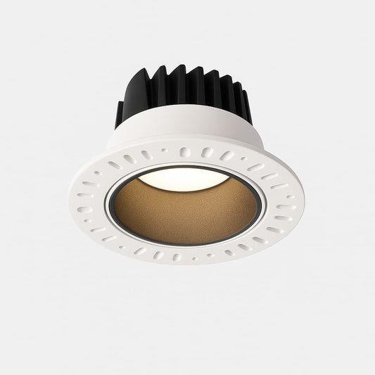Spot LED encastrable invisible noir 7,5 cm, luminaire moderne et discret pour plafond design avec éclairage élégant.