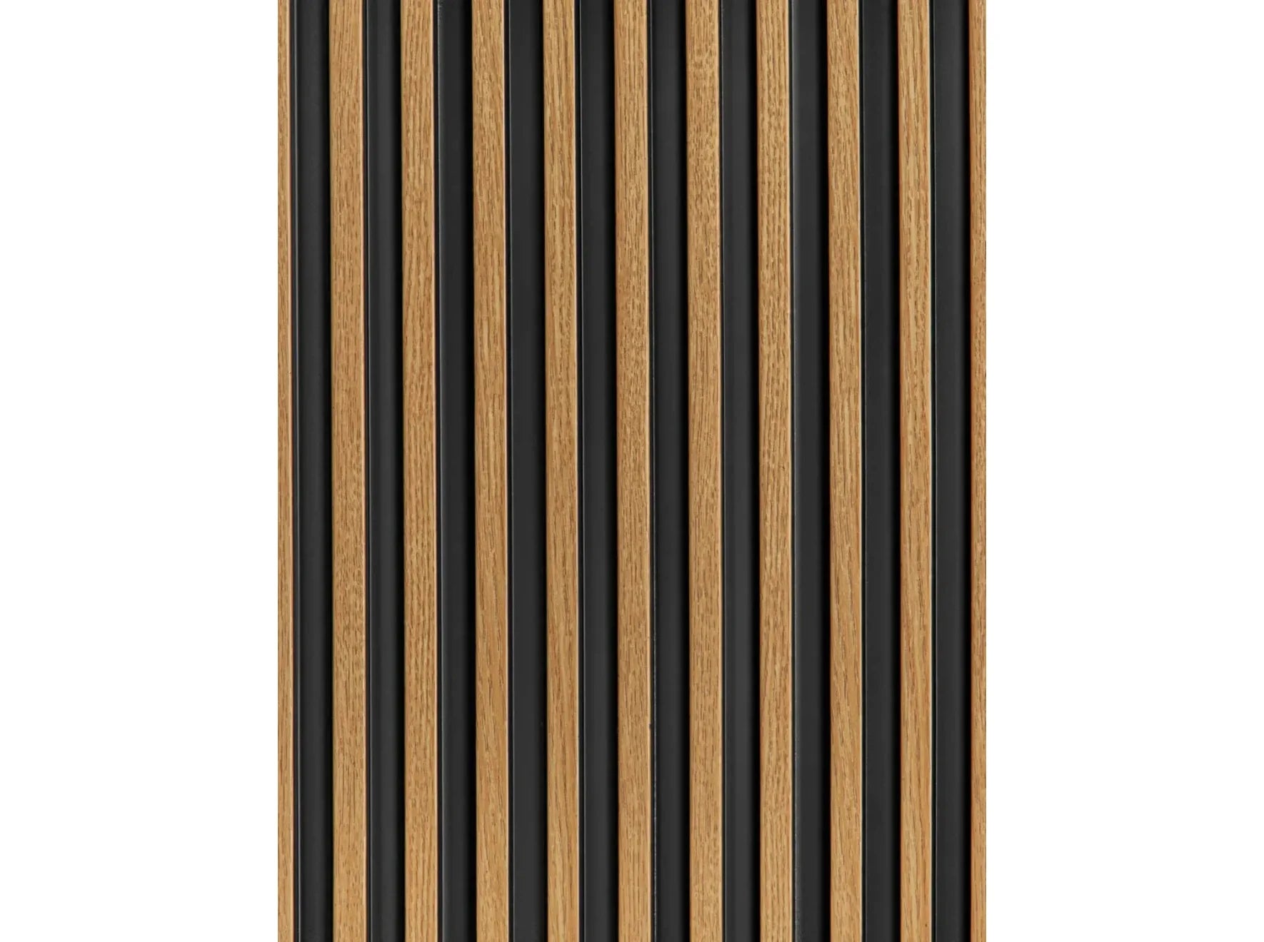 Vue verticale du panneau mural 3D Stretto L0105 - lames de chêne naturel alignées